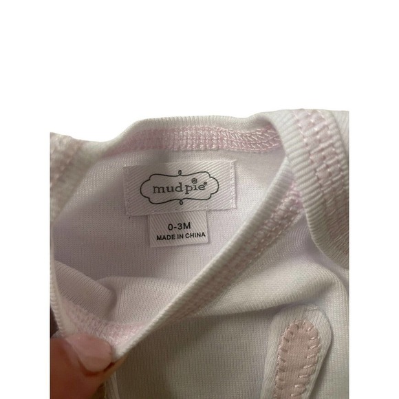 MudPie My 1st Easter 2 Piece Bunny Set Top & Pants Baby Girl Newborn 0-3M New - Picture 8 of 8